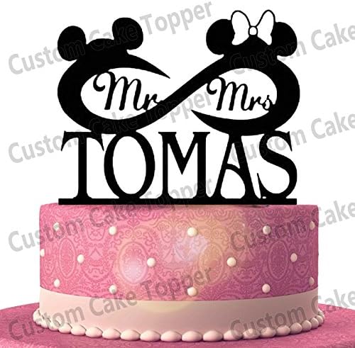 Infinity Wedding Cake Topper Custom Personalized with Your Last Name