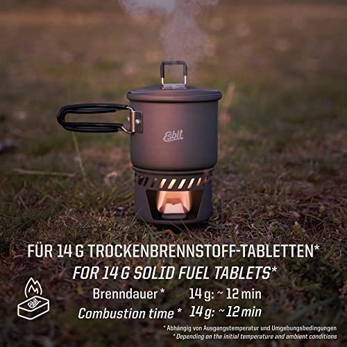 Esbit CS585HA 3Piece Lightweight Camping Cook Set for Use with Solid