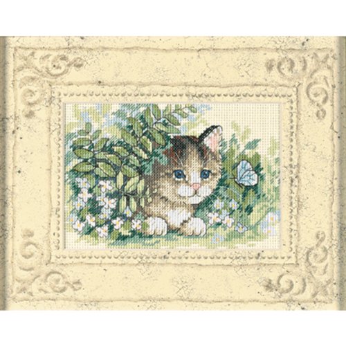 Dimensions Needlecrafts Counted Cross Stitch, Kitten And Butterfly