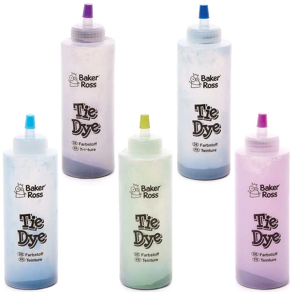 Baker Ross FC884 Mermaid Tie Dye - Pack of 5 Colours, Tie Dye Kits for Kids, Girls Clothes Dye