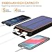 HiGoing Solar Charger, 14000mAh Solar Power Bank Portable Phone Charger Dual USB 5V 2A/1A Output with LED Flashlight IP54 Rainproof for Tablet, iOS Android, Outdoor Camping