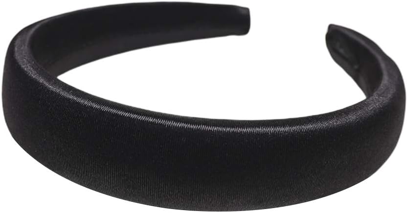 SHUXIN Women Wide Headband Bright Velvet Milk Fiber Headband Thick Sponge Padded Solid Wide Hair Hoop