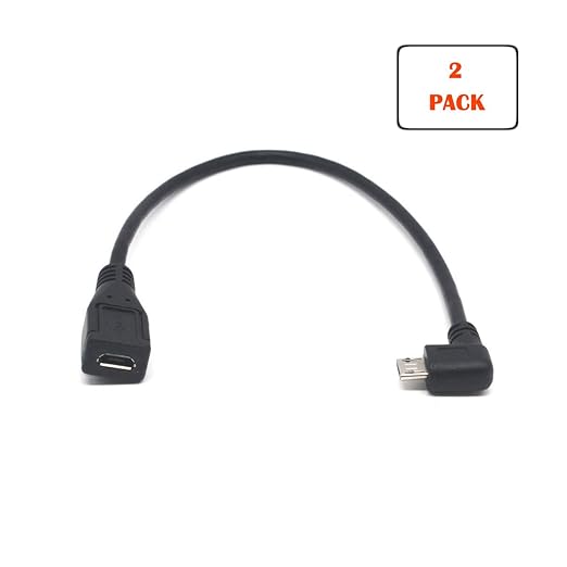 Riipoo Micro USB Extension Cable Right Angle Micro B USB