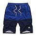 SILKWORLD Men's Swim Trunks Mesh Lining Beach Shorts with Pockets