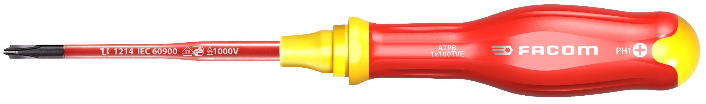 Facom ATPB1X100TVE PROTWIST® Borneo® Slim Insulated 1000V Screwdriver for Phillips® Phillips Screws