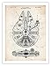 STAR WARS MILLENNIUM FALCON POSTER PARCHMENT 1979 PATENT PRINT 18X24 THE FORCE AWAKENS R2D2 3CPO BB-8 HANS SOLO SPACESHIP GIFT
