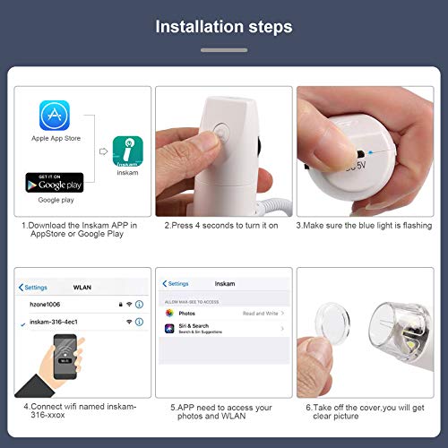 Microscopio Digital WiFi, HALOVIE Microscopio Digital Inalámbrico 50x -1000x Aumento 1080P HD 8 LED Microscopio Digital Electronico USB Compatible con iPhone/iPad/Mac/Teléfono Android/Tableta/PC