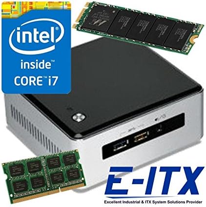 Intel NUC5i7RYH Core i7-5557U NUC System, 8GB DDR3L , 240GB M.2 SSD, WiFi, Bluetooth, Pre-Assembled and Tested by E-ITX