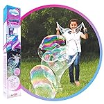 WOWMAZING-Unicorn-Giant-Bubble-Kit-Incl-Wand-2-Big-Bubble-Concentrate-Pouches-and-8-Sun-Activated-Magical-Stickers-Outdoor-Toy-for-Kids-Girls-Bubbles-Made-in-The-USA