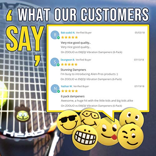 image for Alien Pros Tennis Racket Vibration Dampener (6-Pack) - Perfect Shock A