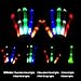 LED Gloves, Half Face Mask - Slepwel Light Up Toys - Finger Lights 5 Colors 6 Modes Flashing skeleton Gloves for Rave Party, EDM Festival, Light Show, Gifts for Men Women