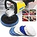 AUTDER 7 Inch & 8 Inch Car Polisher Pad Bonnet, Waxers Bonnet Set, Woollen+Cotton+Microfiber+Coral Fleece, 2 Pcs for Each, Pack of 8 Pcs