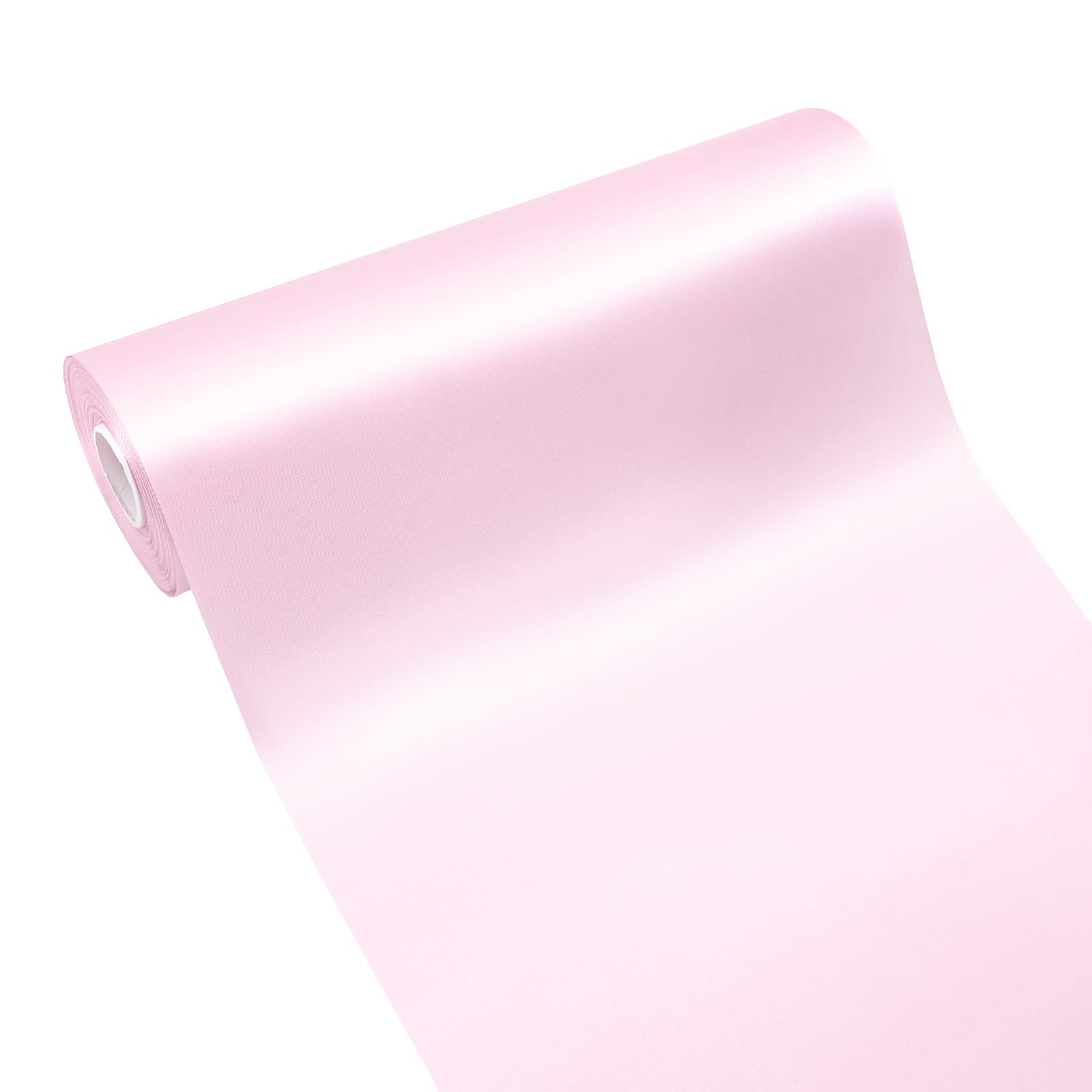 Photo 1 of Simplegoal Light Pink Satin Wide Ribbon 10 Inch 25 Yards Fabric Large Silk Ribbon for Gift Wrapping Cutting Ceremony Grand Opening Chair Sash Table Hair Car Bows Sewing Craft