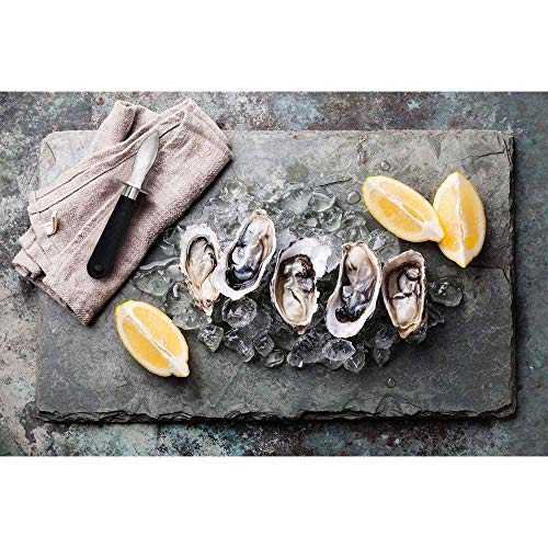Oyster Knife,Oyster Shucking Knife,Oyster Shucker,(2 knives+1 pair gloves) Cut-proof Gloves Cut Resistant Level 5 Protection Seafood Opener Kit Thicker Stainless Steel Blade for Home,BBQ,Party