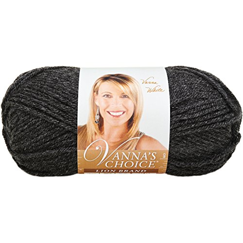 Lion Brand Yarn 860-404E Vanna's Choice Yarn, Dark Grey Heather