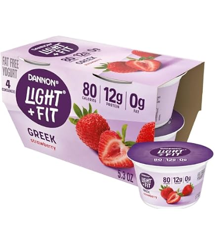 Amazon.com: Dannon Light + Fit Greek Nonfat Yogurt, Cherry, Gluten