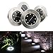 Maggift Solar Ground Lights, 8 LED Garden Pathway Outdoor In-Ground Lights, 4 Pack (White)