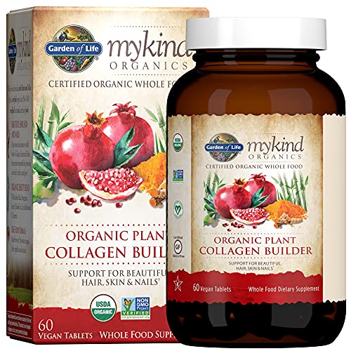 Garden-of-Life-Vegan-Collagen-Builder-mykind-Organics-Organic-Plant-Collagen-Builder-Vegan-Collagen-Builder-for-Beautiful-Hair-Skin-and-Nails-60-Tablets-Vegan-Collagen-Support-Supplements