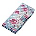 Galaxy S8 Wallet Case,Firefish Double Layer Luxury Leather Cover with Magnetic kickstand Closure Folio Cover Flip Wallet Case Card Holder and Cash Pocket for Samsung Galaxy S8 (5.8 Inch)-Blue Flamingo