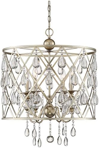Hoyt 21 1/2" Wide Soft Gold 4-Light Crystal Chandelier