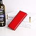 Hoobest Women RFID Blocking Wallet Soft Genuine Leather Wallet, Ladies Slim RFID Billfold, Red