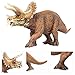 Zooawa Triceratops Dinosaur Figure Toy - Brown