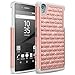 Sony Xperia Z5 Compact Case, TownShop Grey/ Rose Gold Spot Diamond Studded Bling Crystal Rhinestone Dual Layer Hybrid Cover Silicone Rubber Skin Hard Case For Sony Xperia Z5 Compact
