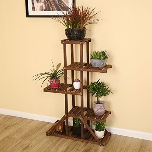 Flower/solid wood,living room,wooden flower racks/multi-storey balcony flower/carbonized indoor flower-A