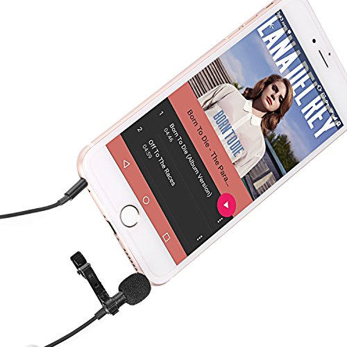 Neewer Microfono a Condensatore Lavalier da Bavero per Registrazioni, di Dimensione Compatta con Clip, Compatibile con iPhone Android Windows Smartphone per YouTube Registrazioni Video