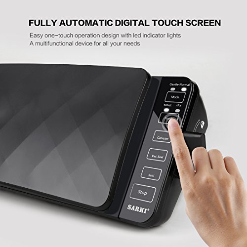 Vacuum Sealer Machine with Starter Kit, Multifunctional Automatic Digital Touch Screen Food Sealer Vacuum Packing Machine For Food Savers and Sous Vide with Moist & Dry Food Modes, Easy Lock Operation - Thumbnail 3