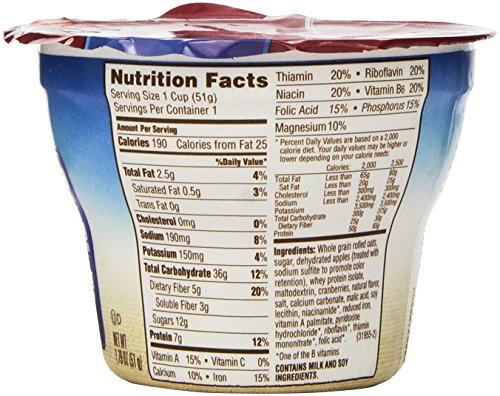 QUAKER INSTANT OATMEAL APPLES & CRANBERRIES 1.79 OZ