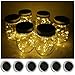 6 Pack Mason Jar Lights 10 LED Solar Warm White Fairy String Lights Lids Insert for Patio Yard Garden Party Wedding Christmas Decorative Lighting Fit for Regular Mouth Jars(Jars Not Included) primary