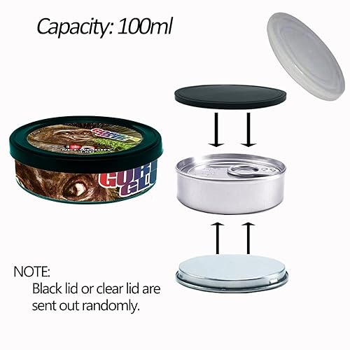 Self-Seal Cali Tin Can, Pressitin Cans with Ring Lid and Label