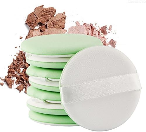 AprFairy 8pcs Makeup Air Cushion Puff Set Dry Wet Dual Use Replacement Sponge Puffs for BB Creams Powder Foundation Concealer Blush Highlighter - Green