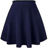 Kate Kasin 2025 Fall Mini Skirt for Women, Pleated Flowy Short Skirts, High Waisted Flared Skater Skirt