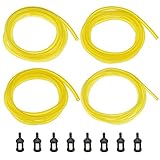 Shappy 20 Feet Fuel Line Hose (4 Sizes) with 8 Pieces Fuel Filters, Replacement Set for Chainsaw String Trimmer