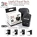 International Travel Power Plug Adapter: 3 USB Ports 33W, 8A Universal Outlet Charger with AC Plug, Small Multi Function Adaptor with 18W PD Smart Charging for Phone, Tablet, Laptop - EU, UK, AUS, USA