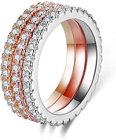 JIANGYUE Lady Rings Halo Big Stone AAA Cubic Zirconia Rhodium Plated Party Solitaire Jewelry Mother 's Day Gift Size 5 6 7 8 9 10