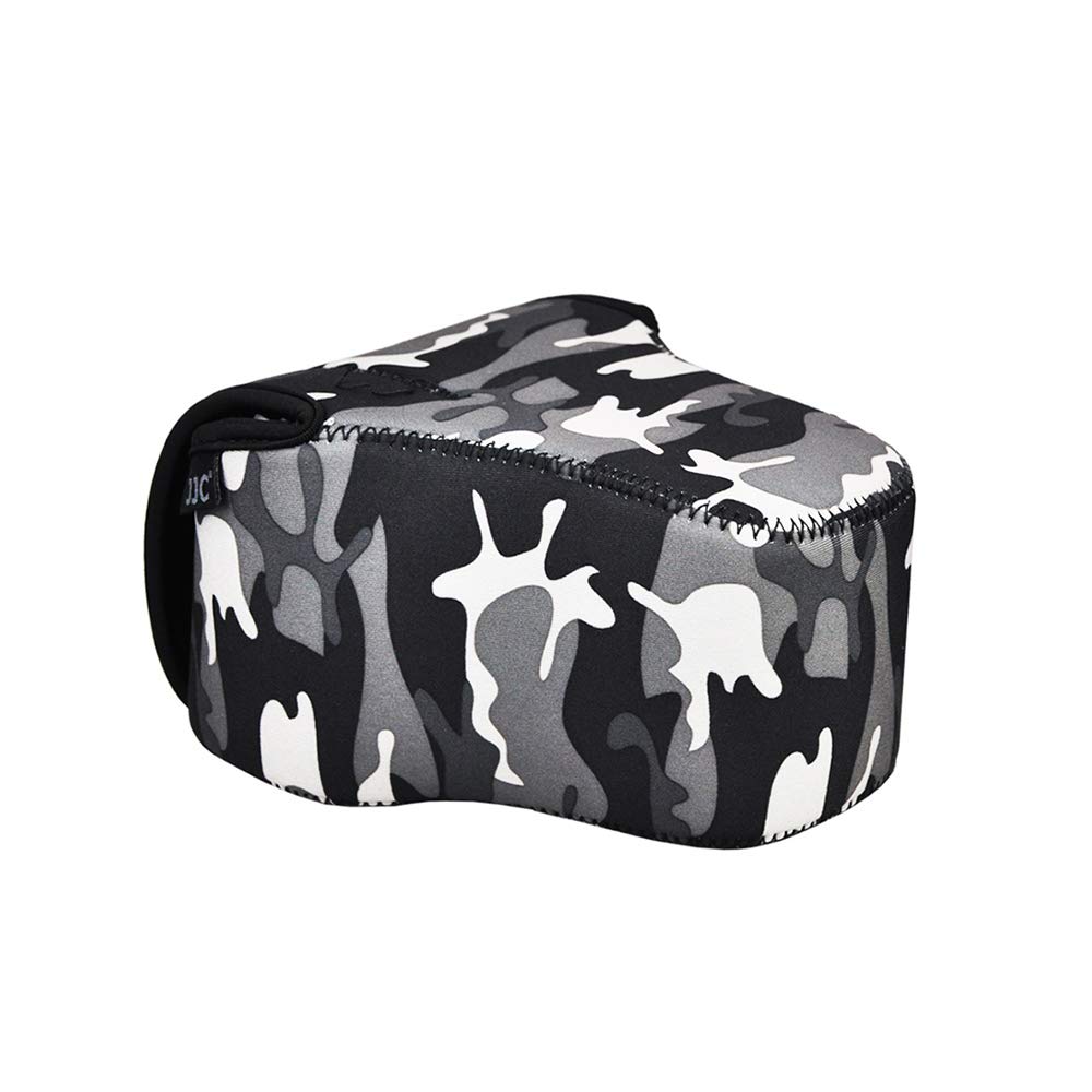 JJC Neoprene Camera Case Pouch Bag for Canon R10 OM System OM-1 Nikon Z50 Z7 Z6 D5300 D3400 D3300 Fujifilm X-T4 X-T3 X-T2 X-T1 X-M1 DSLR Camera
