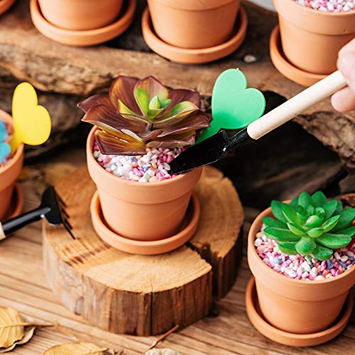 Terra Cotta Pots with Saucer- 17-Pack Clay Flower Pots with Saucers, Mini Flower Pot Planters for Indoor, Outdoor Plant, Succulent Display, Great for Plants,Crafts,Wedding Favor(3.1 inches)