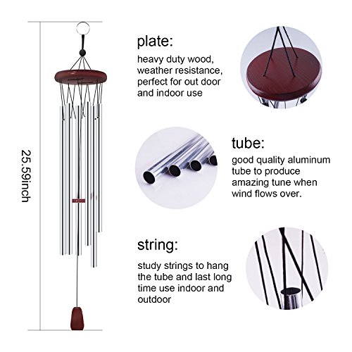 FittiDoll-Wind-Chime-6-Metal-Tubes-Perfect-for-Patio-Garden-and-Outdoor-Home-Dcor-27-Inch
