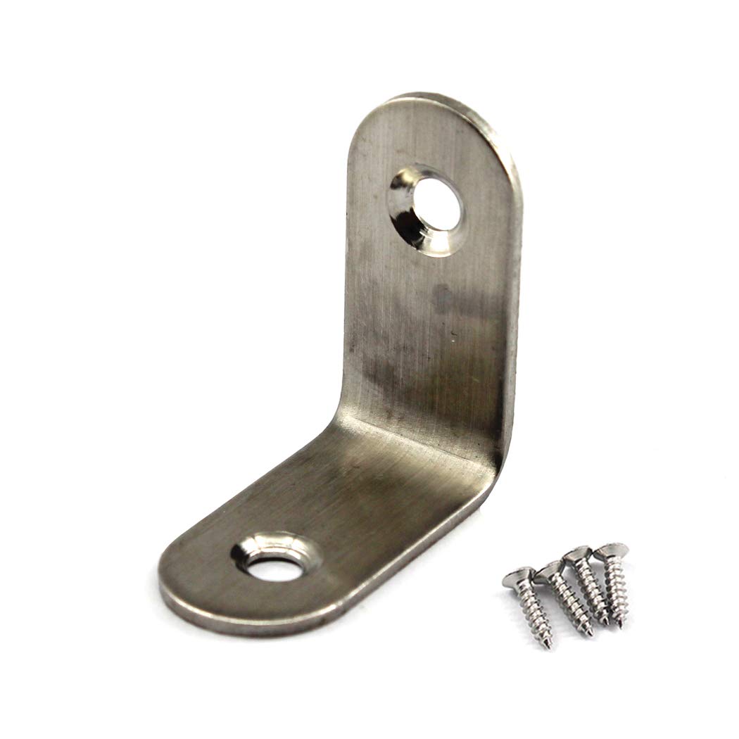 (30 Pieces) 30x30x2mm Angle Connector Corner Brackets (Thickness 2mm) Stainless Steel L Shape Brace Brackets with Screws