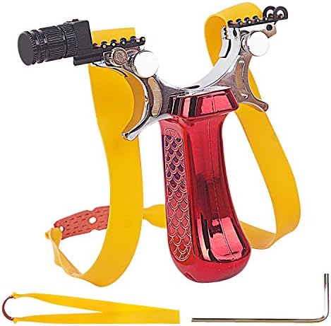 Wisdoman Professional Slingshot, Mini Fashion Strong Outdoor Hunting Sling Shot with Light Sight
