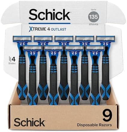Savdi Razor Schick Xtreme 4 Outlast Razor Disposable Razors for Men, 3 Count price ...