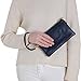 Humble Chic Vegan Leather Small Crossbody Bag or Wristlet Clutch Purse, Includes Adjustable Shoulder and Wrist Straps, Navy Blue, Dark Blue