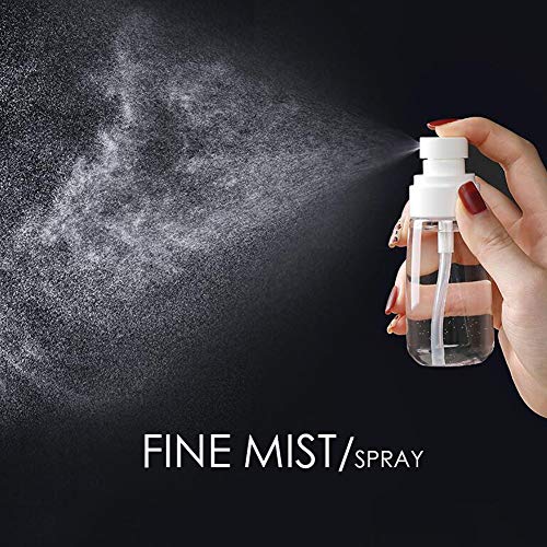 Fine Mist Spray Bottle 3.4oz/ 100ml Empty Cosmetic Refillable Travel Containers Plastic Hair Spray Bottle Sprayer for Perfume Skincare Makeup Lotion 3 Pack
