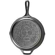 Amazon.com: Lodge Seasoned Cast Iron Sugar Skull Skillet, 10.25 ...