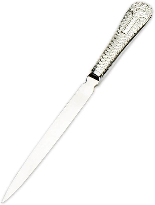 Edwin Blyde & Co Celtic Iona Cross Design Pewter Handle/Stainless Steel Blade Letter Opener