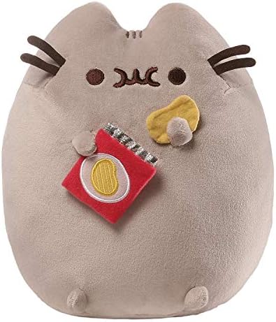 NLiving Pusheen with Potato Chips Plush Toy Grey 24 cm