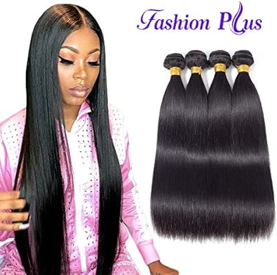 Amazon Com Fashion Plus Brazilian Straight Hair 4 Bundles 8 10